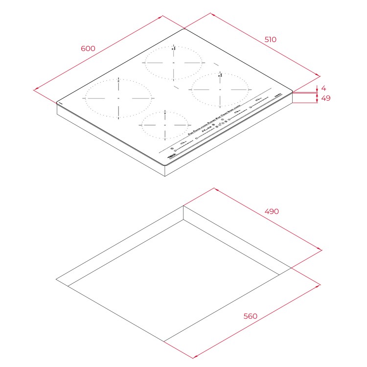 Индукционная варочная панель Teka Urban IZC 64630 MST WHITE MARBLE
