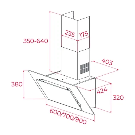Пристенная вытяжка Teka Maestro DVT 68660 TBS BLACK Чёрное стекло