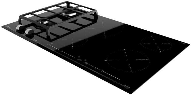 Комбинированная варочная панель Teka Maestro HYBRID JZC 96324 ABN BLACK Чёрная Стеклокерамика