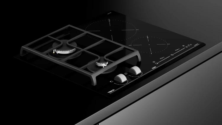 Комбинированная варочная панель Teka Maestro HYBRID JZC 64322 ABN BLACK Чёрная Стеклокерамика