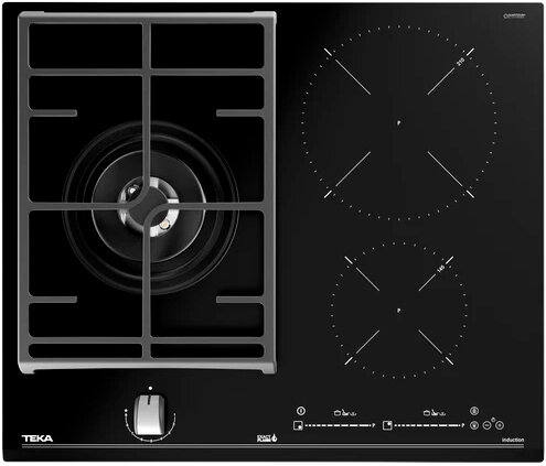 Комбинированная варочная панель Teka Maestro HYBRID JZC 63312 ABN BLACK Чёрная Стеклокерамика