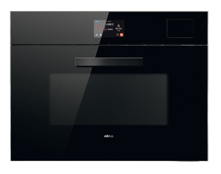 Компактный духовой шкаф ELICA VIRTUS COMBI STEAM MW 645 TFT BL