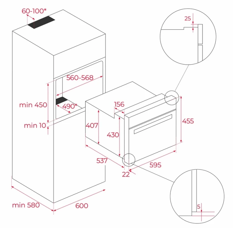 Компактный духовой шкаф Teka Urban HLC 8400 STEAM GREY Серый Пар