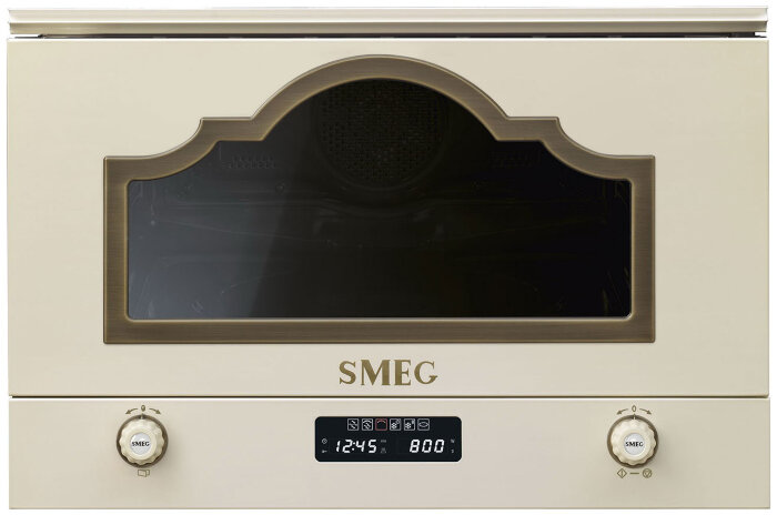 Встраиваемая микроволновая печь Smeg Cortina MP722PO , цвет кремовый