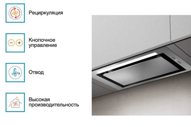 Кухонная вытяжка Elica HIDDEN 2.0 IX/A/72