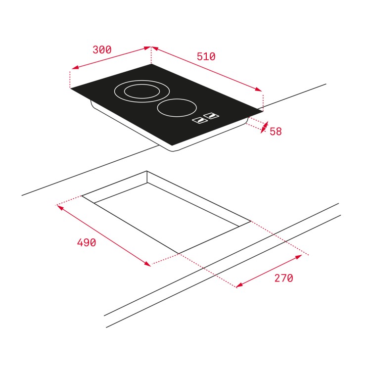 Электрическая варочная панель Teka Easy TZC 32320 TTC BLACK Чёрная Стеклокерамика