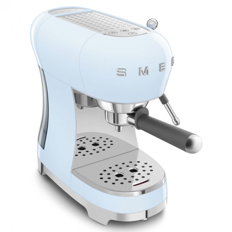 Кофеварка рожковая Smeg ECF02PBEU , пастельный голубой