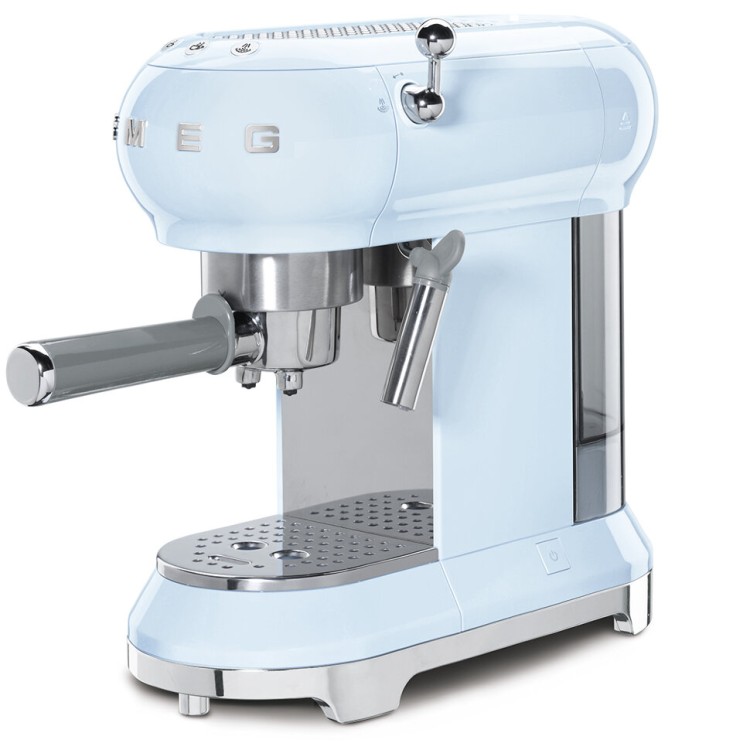 Кофеварка рожковая Smeg ECF01PBEU , пастельный голубой