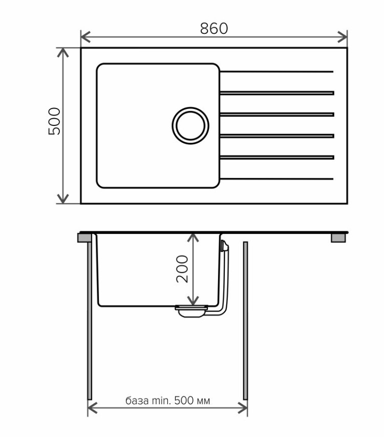 Мойка комбинированная Tolero Twist TTS-860