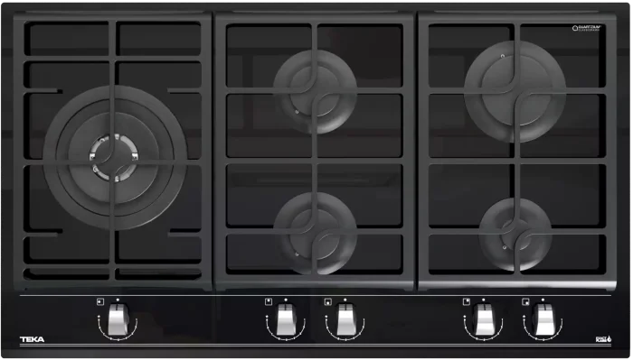 Газовая варочная панель Teka Urban GZC 95320 XBC NIGHT RIVER BLACK Чёрная Стеклокерамика