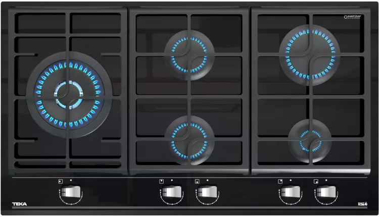 Газовая варочная панель Teka Urban GZC 95320 XBC NIGHT RIVER BLACK Чёрная Стеклокерамика