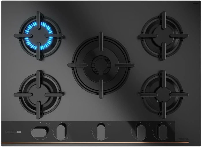 Газовая варочная панель Teka Infinity GBC 75-G1 GBN MATT BLACK Матовый Чёрный