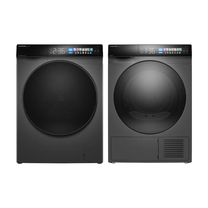Cтиральная и сушильная машины комплект серый MEFERI MS10GR87 COMFORT