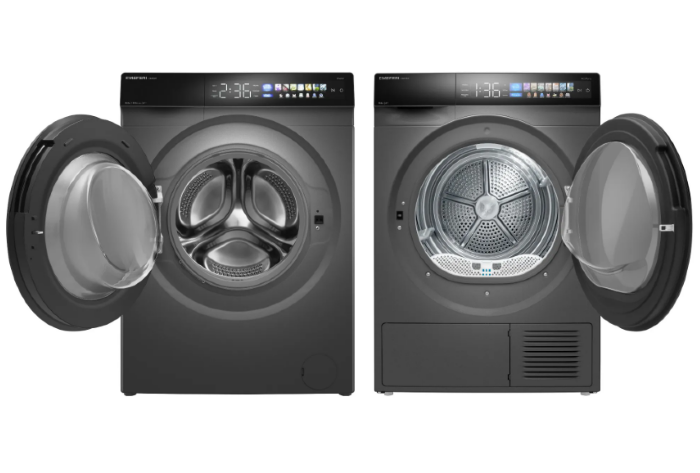 Cтиральная и сушильная машины комплект серый MEFERI MS10GR87 COMFORT