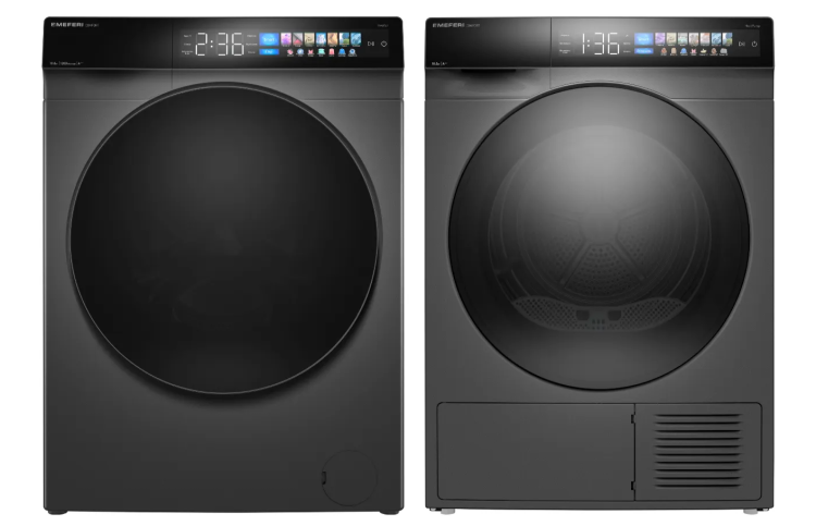 Cтиральная и сушильная машины комплект серый MEFERI MS10GR87 COMFORT
