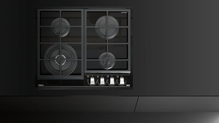 Газовая варочная панель Teka Urban GZC 64320 XBN NIGHT RIVER BLACK Чёрная Стеклокерамика