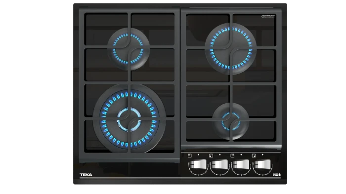Газовая варочная панель Teka Urban GZC 64320 XBN NIGHT RIVER BLACK Чёрная Стеклокерамика