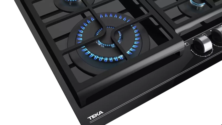 Газовая варочная панель Teka Urban GZC 64320 XBN NIGHT RIVER BLACK Чёрная Стеклокерамика