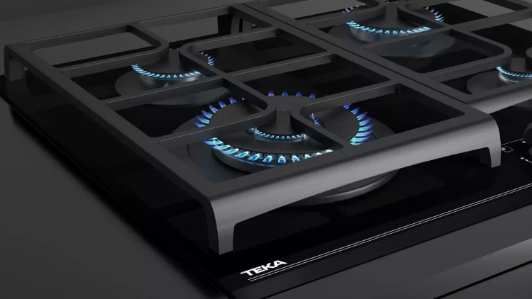 Газовая варочная панель Teka Urban GZC 64320 XBN NIGHT RIVER BLACK Чёрная Стеклокерамика