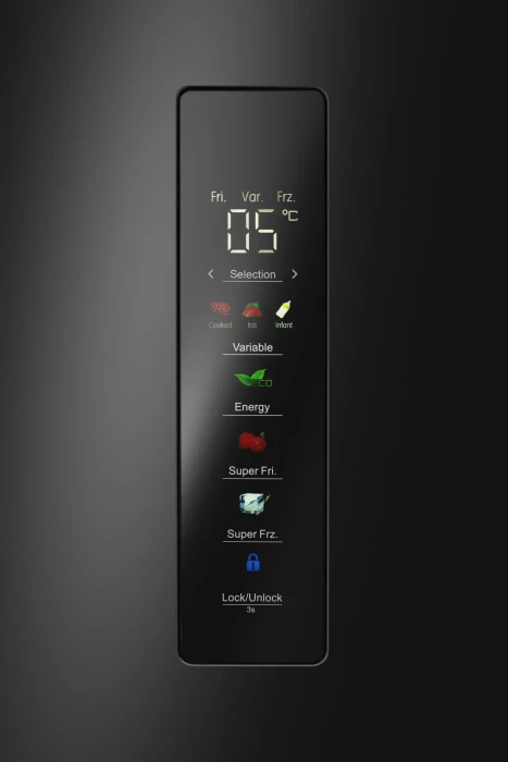 Холодильник MEFERI  MFR83BLACK IX TOTAL NO FROST CROSS DOOR COMFORT