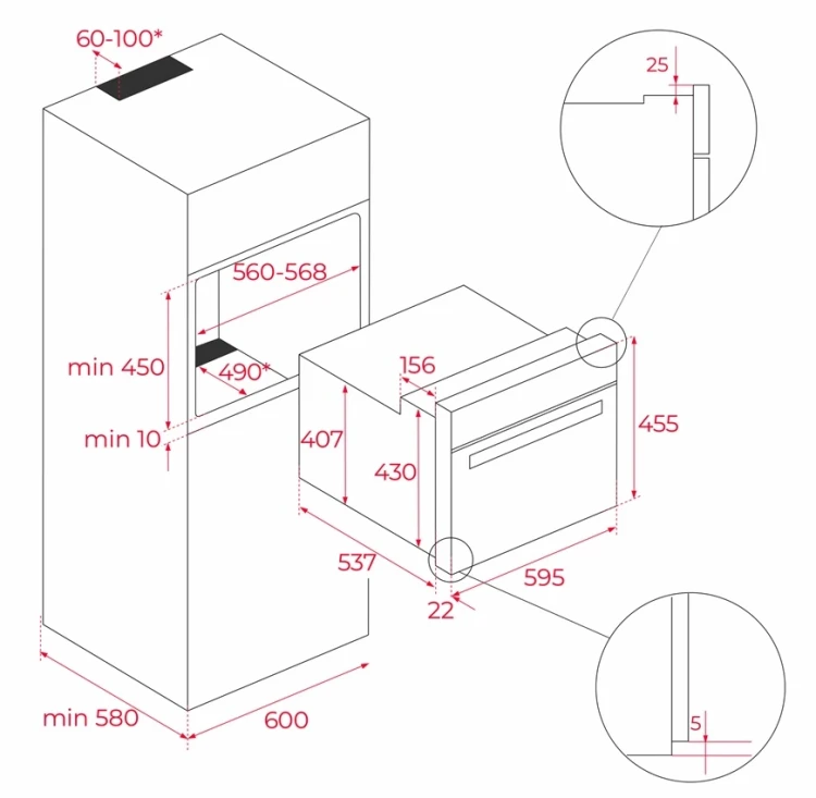 Компактный духовой шкаф Teka Urban HLC 8400 NIGHT RIVER BLACK Ночная Река