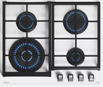Газовая варочная панель Teka Urban GZC 64321 XBN WHITE MARBLE Белое Стекло