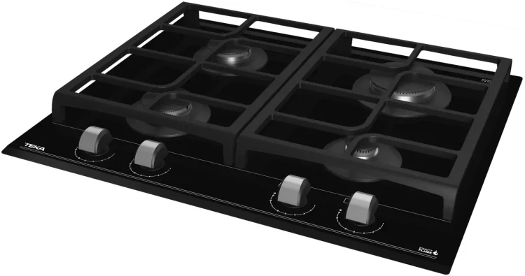 Газовая варочная панель Teka Total GZC 64300 XBN BLACK Чёрная Стеклокерамика
