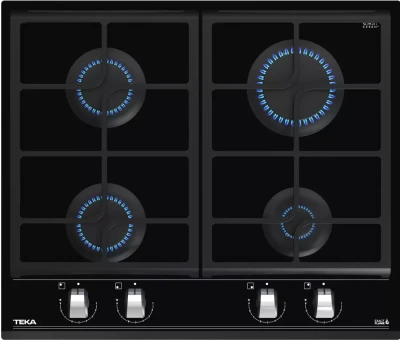 Газовая варочная панель Teka Total GZC 64300 XBN BLACK Чёрная Стеклокерамика