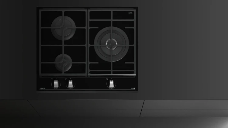 Газовая варочная панель Teka Total GZC 63310 XBN BLACK Чёрная Стеклокерамика