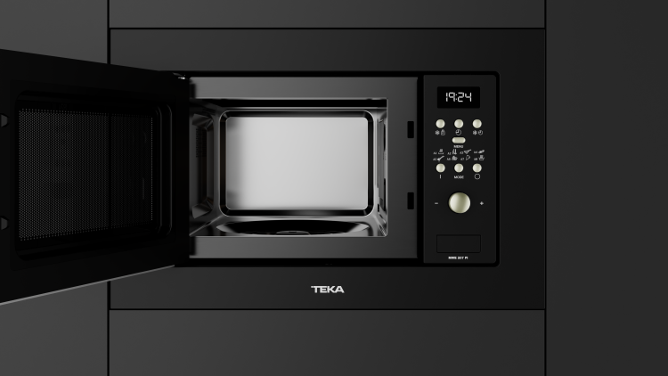 Микроволновка встраиваемая Teka Universo MWE 207 FI BLACK Чёрная Эмаль
