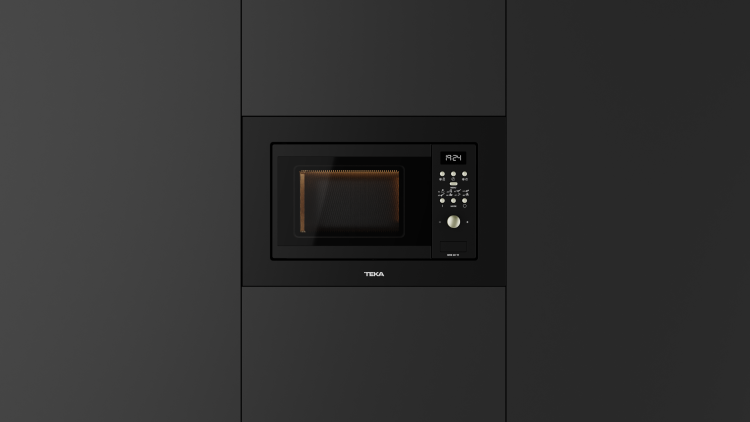 Микроволновка встраиваемая Teka Universo MWE 207 FI BLACK Чёрная Эмаль
