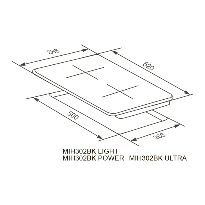 Индукционная варочная панель MEFERI MIH302BK ULTRA