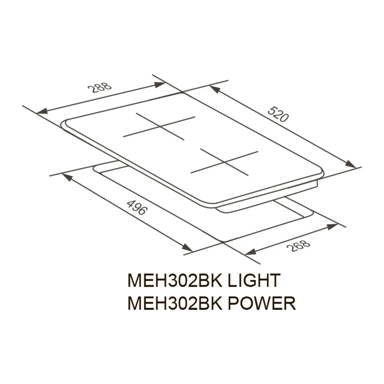Электрическая поверхность MEFERI MEH302BK LIGHT
