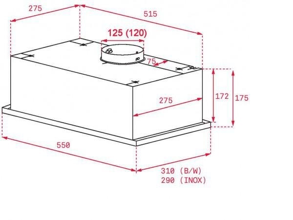 Встраиваемая вытяжка Teka Urban GFG2 WHITE MARBLE Белое Стекло