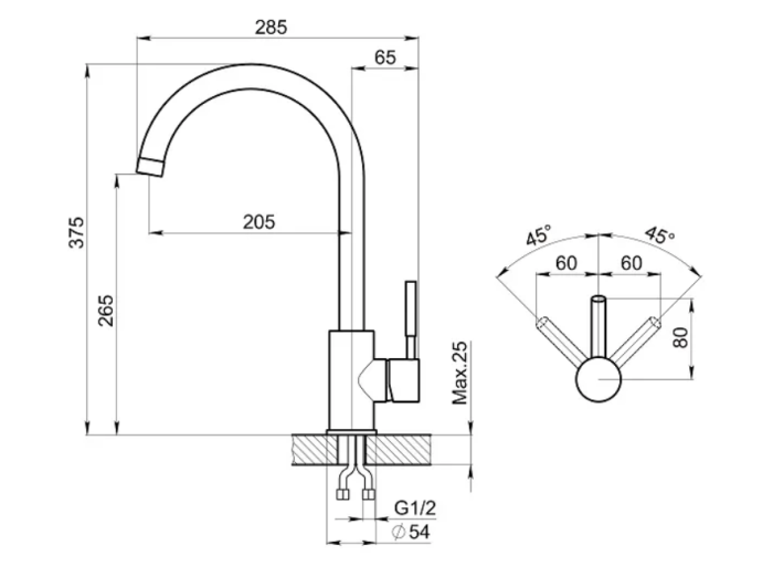 Смеситель GRANULA Standart ST-4031