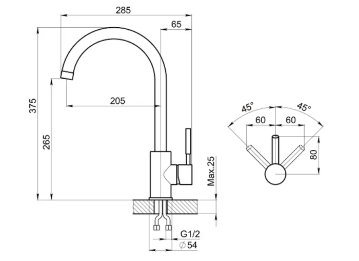 Смеситель GRANULA Standart ST-4031