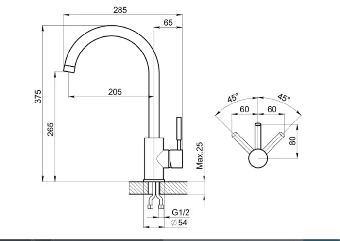 Смеситель GRANULA Standart ST-4031